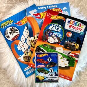 Hot Wheels Coloring & Activity Books, Sticker By Number, & Build It Surprise Kit